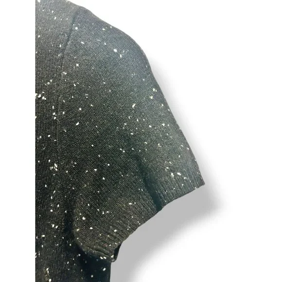 C by Bloomingdale's 100% Cashmere Sweater Set Black White Fleck Twin Set Small - Picture 9 of 14